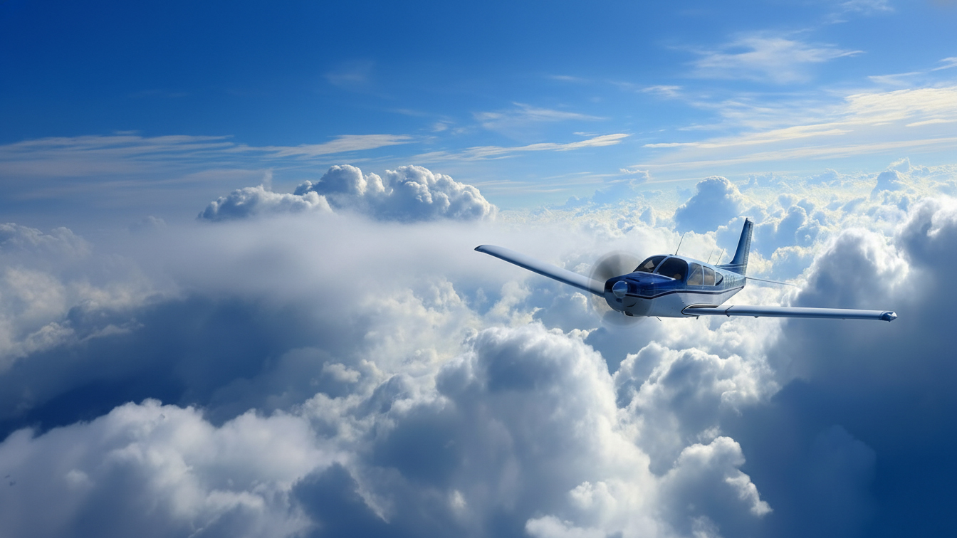 A Marchetti above the clouds